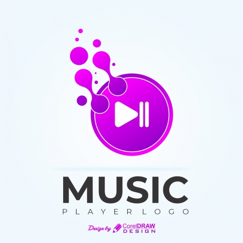 Music player logo Full vectorized