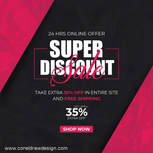 Super Discount Sale Banner Background Free Vector Design