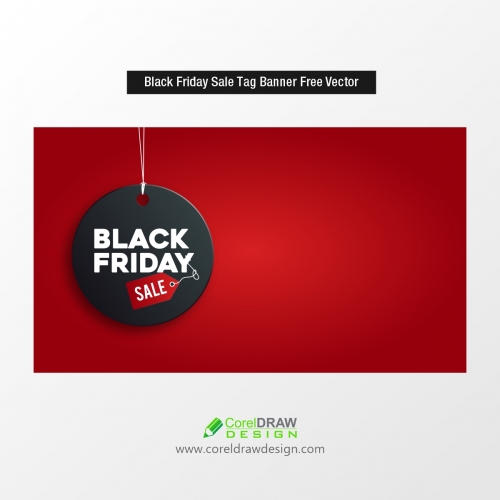 Black Friday Sale Round Tag Banner Free Vector
