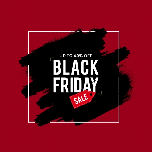 Painted Banner for Black Friday Free Vector