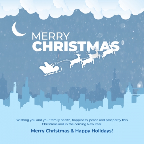 Merry Christmas  & Happy New Year Background Free Vector