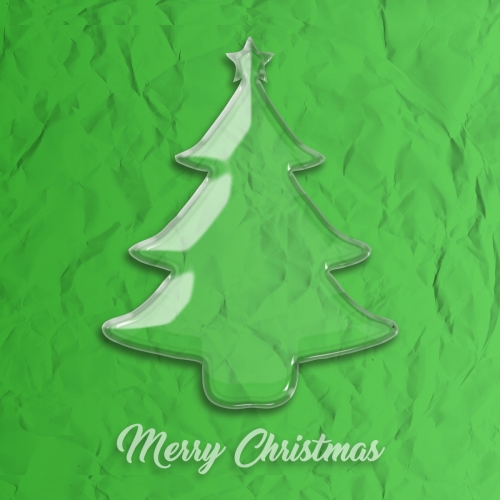 Christmas Tree in Glass Style in JPEG & PNG