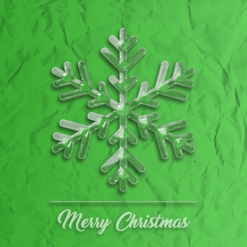 Christmas Snowflake in Glass Style in JPEG & PNG