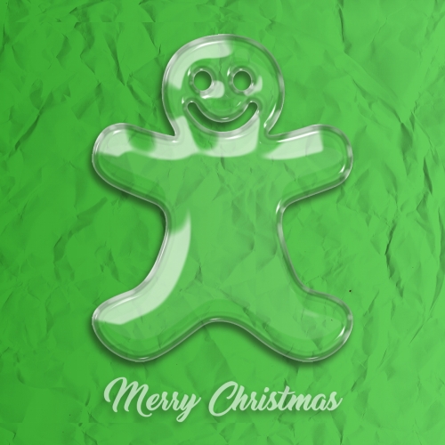 Christmas Cookie in Glass Style in JPEG & PNG