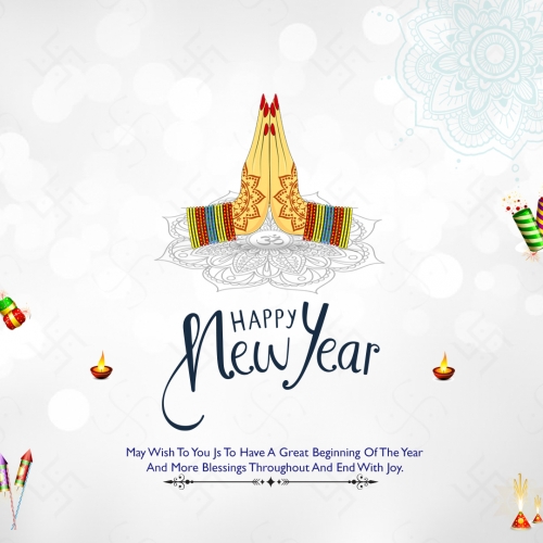 New Year Abhinandan Greeting Background, Free Psd