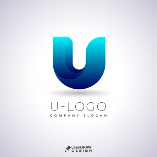 Clean U-Abstract Gradient Logo