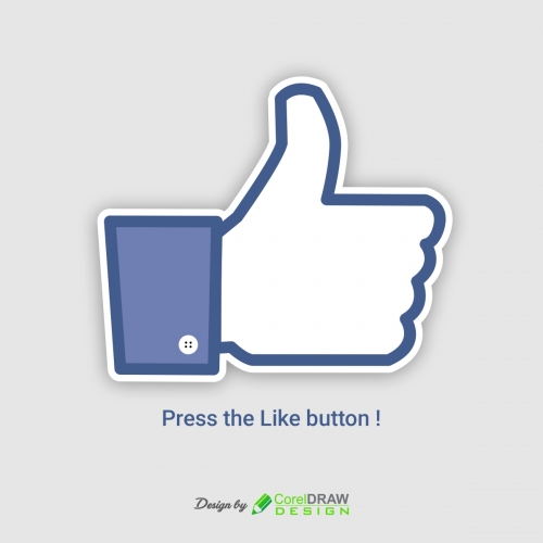 Facebook Thumb Up Like icon. Free CDR
