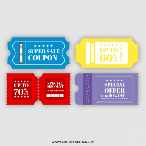 Elegent Colorful Coupon Vector