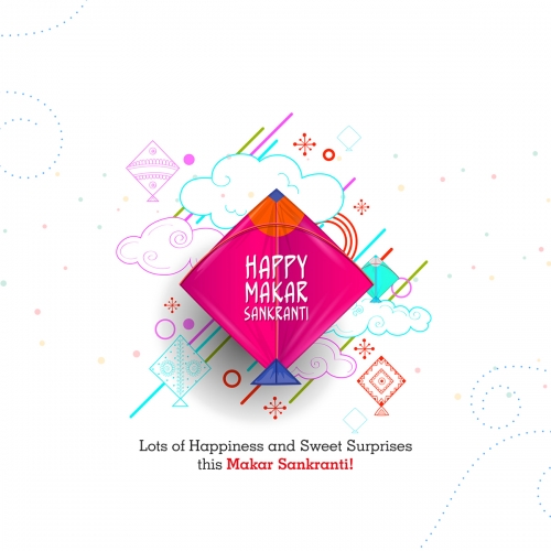 Happy Makar Sankranti festival Background Free PSD
