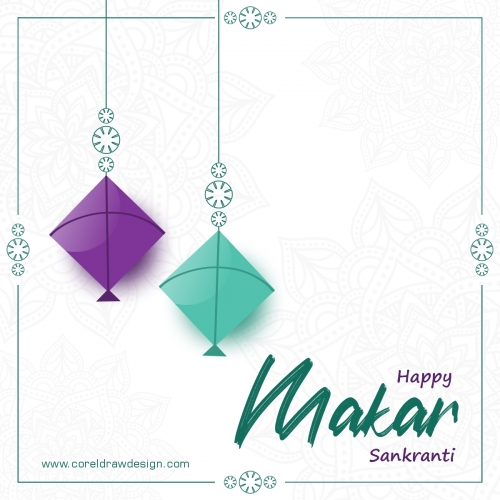 Happy Makar Sankranti Indian Festival Free Vector
