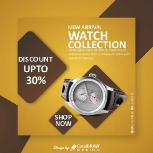 Smart watch social media and instagram post template