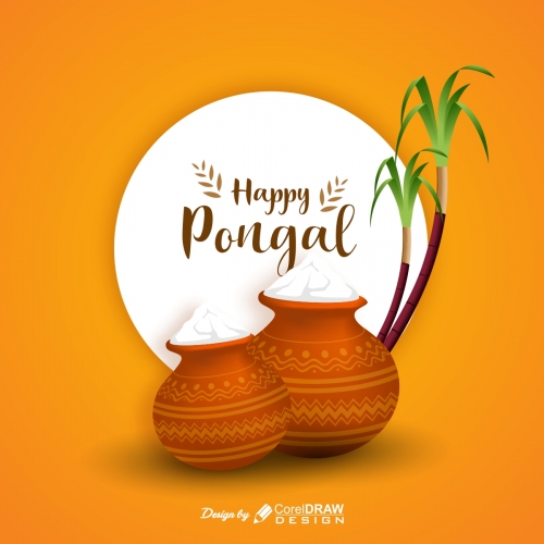 Happy Pongal Background Free CDR