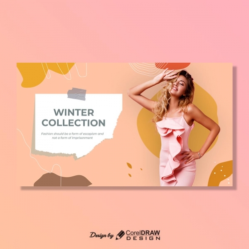 Blonde girl fashion sale banner collection 2021 trendin PSD file Downlload