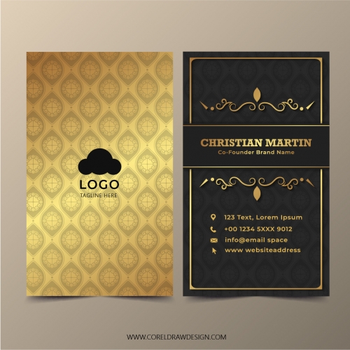 Premium Golden Luxury Business Card