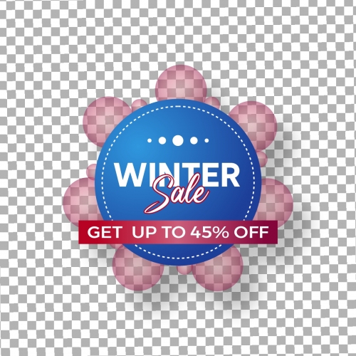 Winter Sale Tag Special Offer Design
