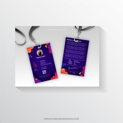 Corporate Colorful Employee Id Card Template