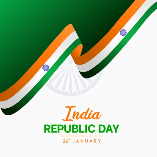 Happy Indian Republic Day Creative Flag Design Free Vector