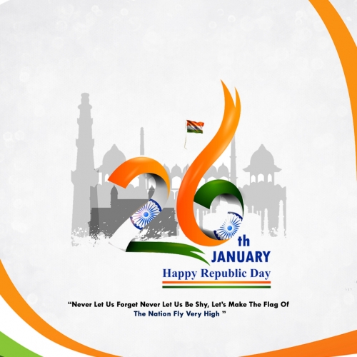 26th January Indian Republic Day Background, Free Psd