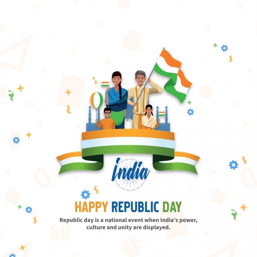 Happy Republic Day Banner Free Psd