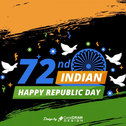 72nd Republic day wish trending 2021 cdr file download