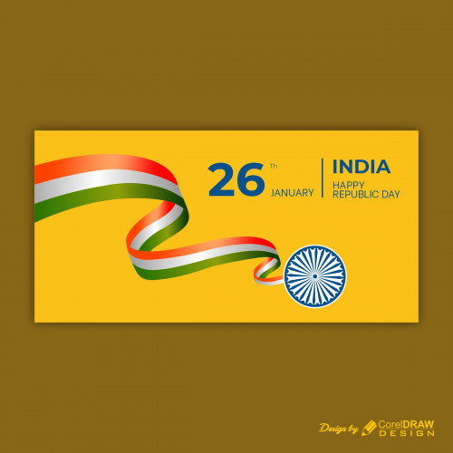 Indian Flag Republic Day Banner Background Free Vector