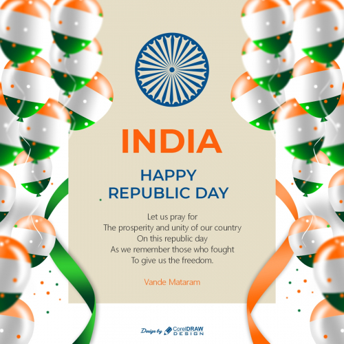 Indian Republic Day Card Concept & Creative Background