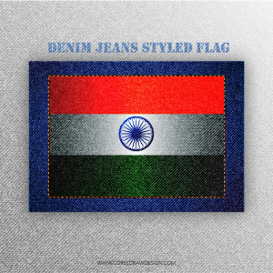 Denim Jeans Styled Flag Vector