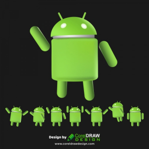 Android Mascot Poses in Vector, Free CDR