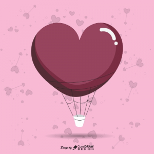 Valentines Day Cupid Heart Balloon trending 2021 download free cdr file