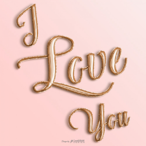 I Love You Lettring Card-