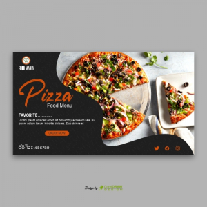 Pizza Food Social Media Banner Post Template Free Vector