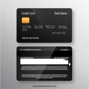 Abstract Bank Credit Card Template