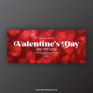 Happy Valentine Day Sale Banner Template