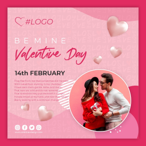 Be Mine Valentine Day 14th February Trending  2021 CDR Template Download