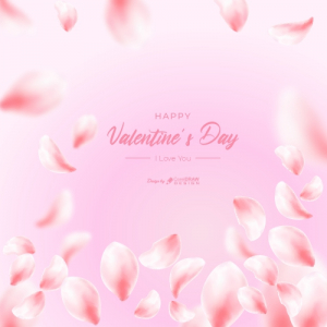 Valentines Day Rose Flowers Petals Background Free Premium Vector
