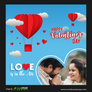 Love is in the Air, Valentine Day Background, Free Vector