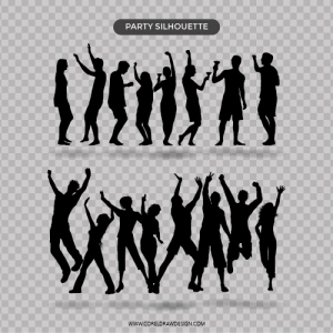 Peoples Dancing and Party Silhouette