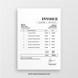 Minimal White Simple Invoice