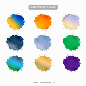 Colorful Watercolor Splash Vector