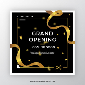 Grand Opening Poster Flyer Vector 