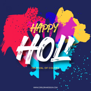Holi Festival of colors Vector Template