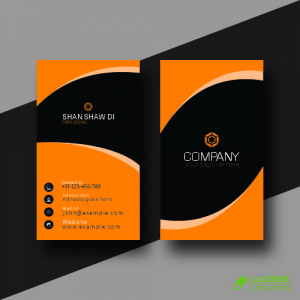 Elegant Minimal Black And Yellow Business Card Template Free Vector