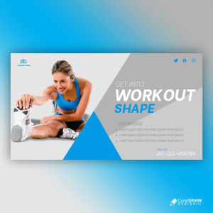 Workout Concept Flyer Template Free Vactor