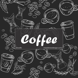 Coffee Doodle Pack Full CDR Version Trending 2021 Coreldraw Free Template Download