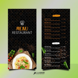 Restaurant Menu Template Design Free Vector