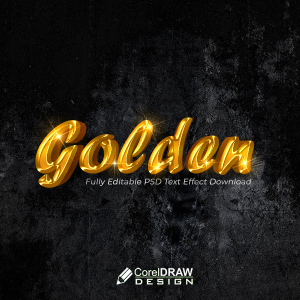 Golden Text Effect Trending 2021 Photoshop Editable Free Download PSD Template File