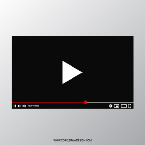 Abstract Youtube Play Screen Display