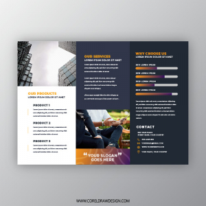Professional  Company Trifold Broucher Template