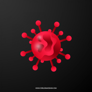 Abstract Red Virus Vector