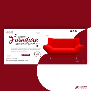 Minimal Furniture Facebook Cover Page Template Free Vactor